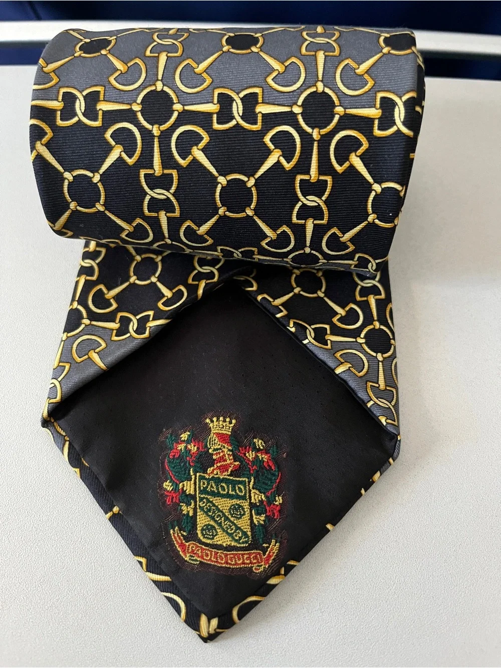 Paolo Gucci Horsebit Equestrian Men’s Tie